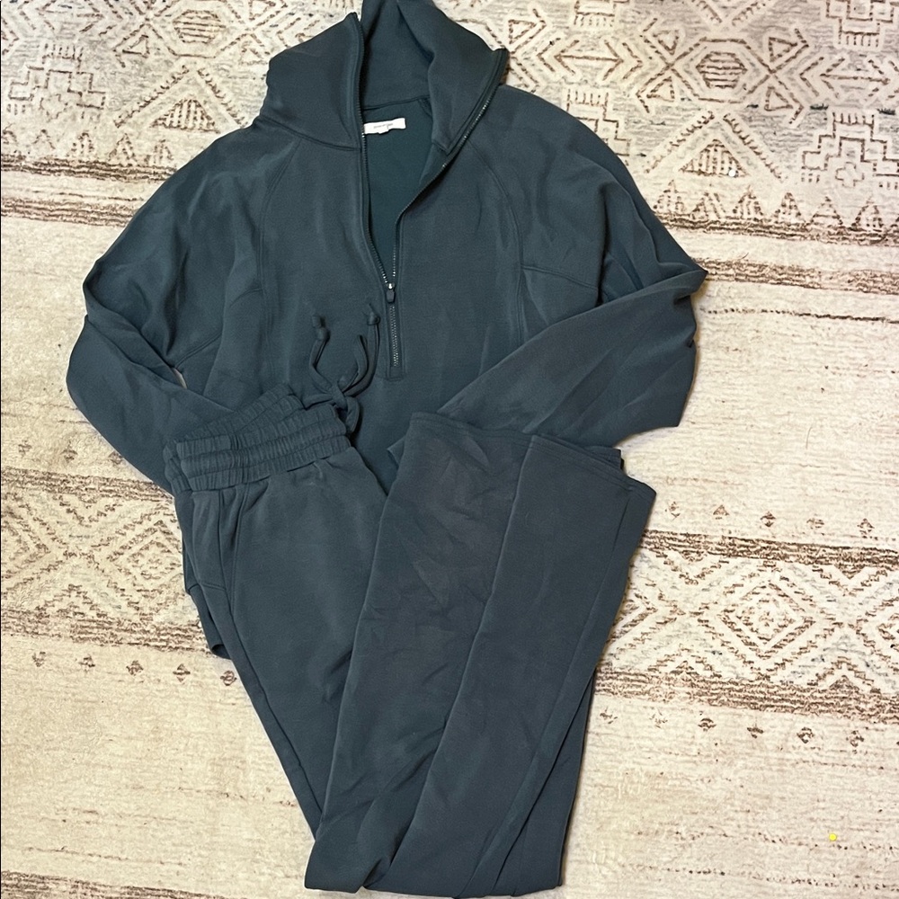 Maurices teal blue Zip-Up Set